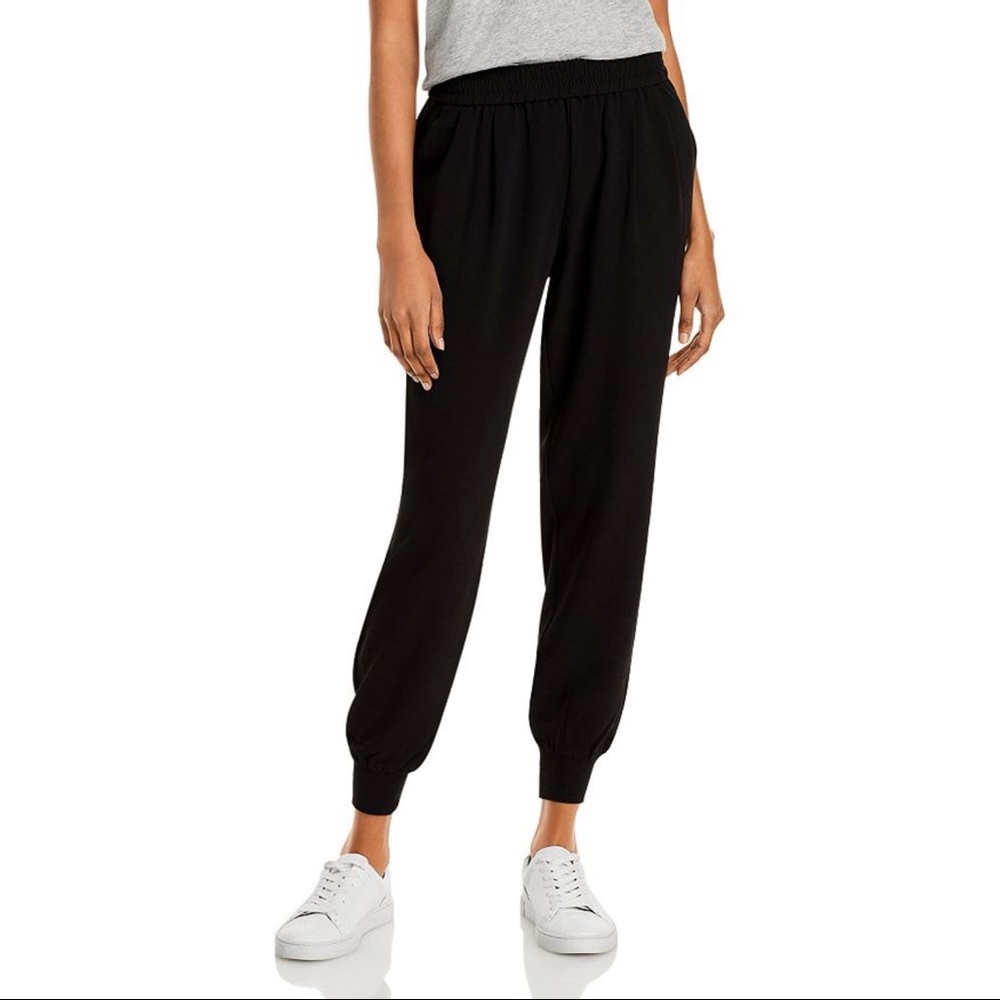 Joie Mariner Black Crepe Jogger Trouser Pants